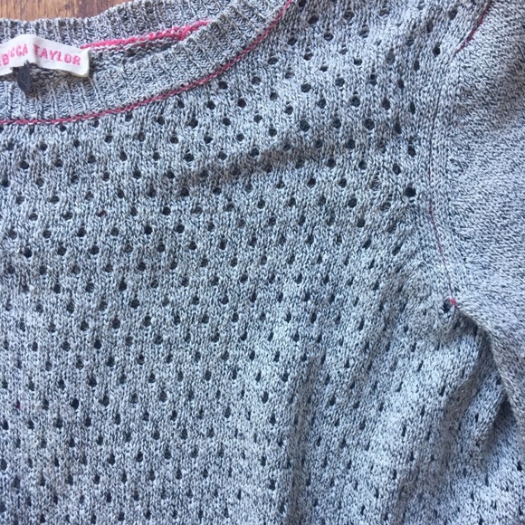 Rebecca Taylor Split Back Sweater grey M - Picture 2 of 8